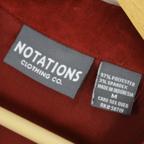 Vintage Notations Clothing Co Shirt Women's Red Button Down Long Sleeve Size M - Picture 4 of 7